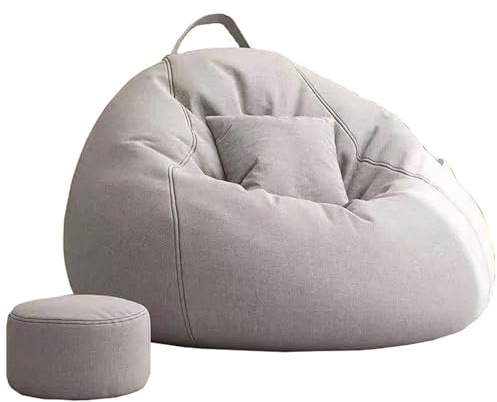 sittsäck stol sittsäck stol vuxen sittsäckar utomhus bönpåse, vilstol bönpåse, grå, stor vuxen bönpåse stol med fyllning ingår, bekväm stol, vardagsrumsmöbler, sovrumsmöbler