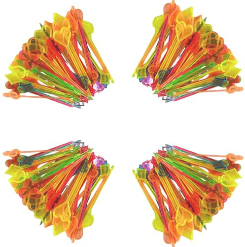 200 Stücke Plastik Spieße Lebensmittelechte Obstspieße, Party-Picker für Fingerfood, Cocktailspieße, Käsespieße, Snacks – BPA-frei, wiederverwendbar, 8,2 cm(Poker)