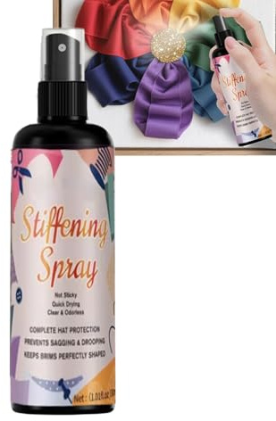 Tyghärdare - 100ml Hat Stiffener Solution | Textile Shaping Spray - Snabbverkande Långvarig Formula 110g Behåller formen på hattarna Dockor Spets Ull Och Virkprojekt För Gör-det-själv-