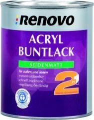 Renovo 2 in 1 Acryl Buntlack, 0,75 Liter 3000 Feuerrot seidenmatt