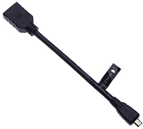 Keple Micro HDMI vers HDMI Câble Adaptateur Cordon Compatible avec connecter Tablettes Appareils Photo Camescope Video Caméra Videoprojecteur TV, Supporte 4K 3D 1080p Full HD UHD Ethernet ARC (20cm)