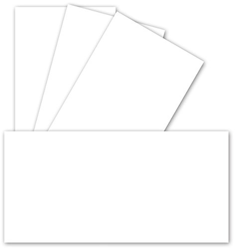 75 Stück Einzelkarten DIN Lang Matt - Hochweiß -PREMIUM QUALITÄT - 99 x 210 mm - 250 Gramm pro m² - sehr formstabil - für Drucker geeignet Ideal für Grußkarten und Einladungen - GUSTAV NEUSER