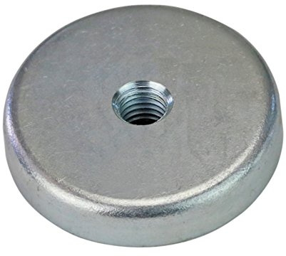 CNC QUALITÄT Dauer- Magnetfuß mit Gewinde M8 - Magnet Ø 50 mm - Magnetkraft 12 kg
