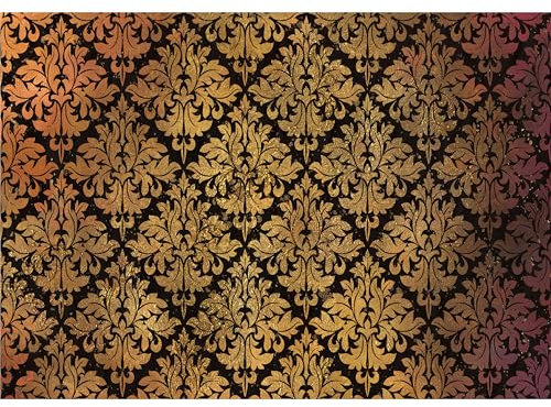 murando Fototapete selbstklebend 490x280cm Foto Tapete Tapetenfolie Möbelfolie Wandverkleidung Wandtapete Motivtapeten Bildtapete Wohnzimmer Schlafzimmer 3d Effekt Leder Diamant Ornament Barock