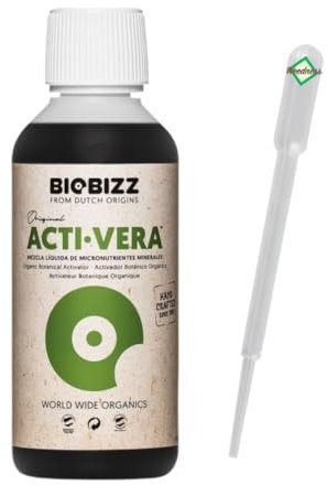 Weedness BioBizz Dünger Acti-Vera 1 Liter - Grow Tomaten Naturdünger NPK Orchideen Palmen Bio Gemüse Bonsai Organischer