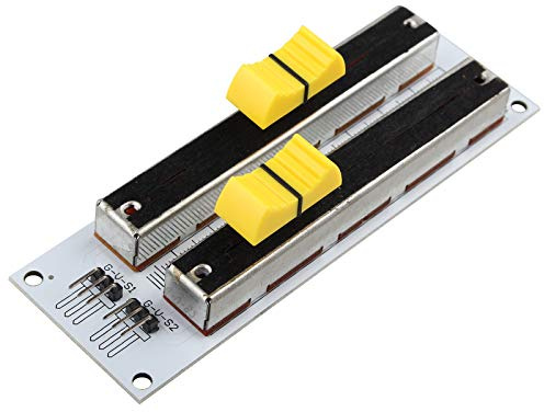 HALJIA Elektronischer Baustein, 10 K, doppelreihig, schiebbar, lineares Potentiometer-Modul Kompatibel mit Arduino-Mischer, linearer Gleitwiderstand, analoger Sensor