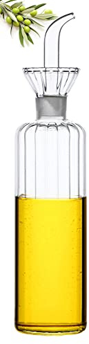 HAIZEEN 16 oz/480 ml Bottiglia Dispenser di Olio d'Oliva Antigoccia 100% Caraffa di Olio di Vetro Decanter per Olio da Cucina e Aceto Ampolla per Cucinare e Barbecue
