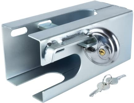 UNITRAILER Antivol d’Attelage Remorque Pro-Box II – Serrure Universelle avec 2 Clés, Acier Robuste, Protection Contre Le Vol