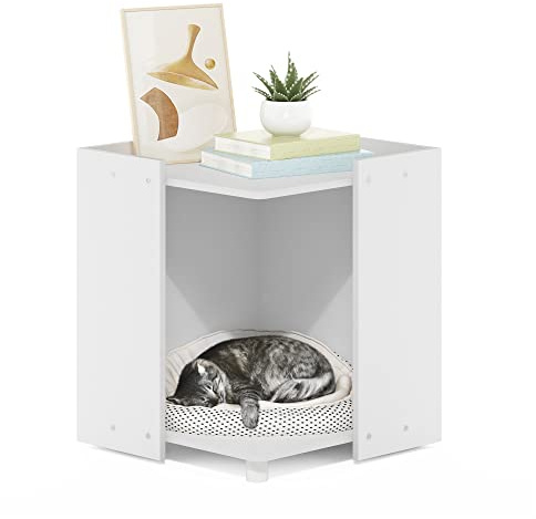 Furinno Peli Recinzione per lettiera, Bianco solido