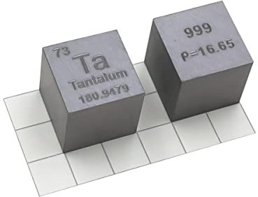 嘉信誉 Tantalum (Ta) Dichtewürfel, Laborqualität, präzise über 99,9 % hochrein, verwendet für Laborversuche, persönliche Hobbys und Sammlungen (Größe: 10 mm, Farbe: matt)