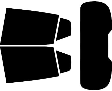 Passgenaue Tönungsfolie für-Dacia Sandero Stepway 5-Türen 2020-... Heck/Seitenscheiben (20% Schwarz)