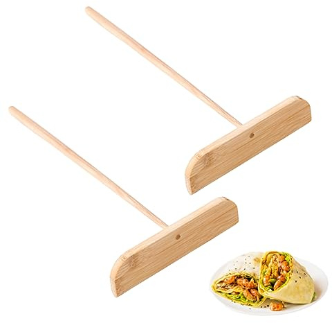 Varilla Esparcidora De Crepes, 2 Uds. Varilla Raspadora En Forma De T Para Esparcidor De Masa De Panqueques A La Plancha Para Conchas De Tortilla Planas Roti Galettes Creperie Pancake Maker