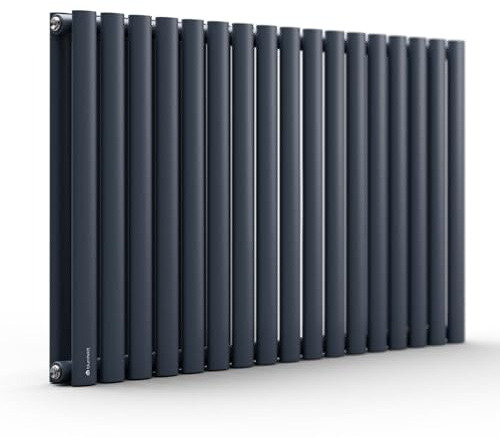 blumfeldt Radiateur Eau Chaude Design, Radiateur Vertical Eau Chaude pour Chauffage Maison, Faible Conso d'Energie, Silencieux, Chauffage Mural 1445W pour Salle de Bains, Seche Serviette Eau Chaude