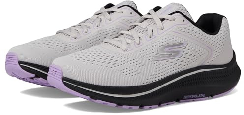 Skechers Women's Go Run Consistent 2.0 Mile Sneaker, Light Gray/Black, 9