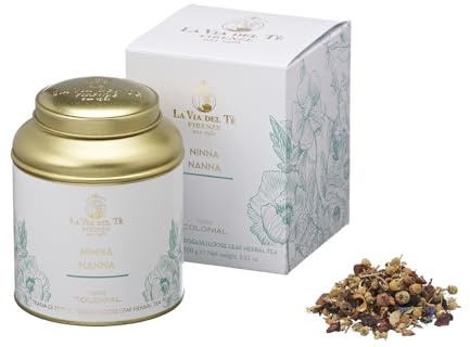 La Via del Tè - Tisana rilassante Ninna Nanna - lattina da 100 gr - rilassante, con camomilla al profumo di fragolina - senza caffeina