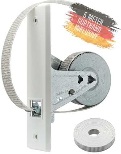 Avvolgitore per cinture di sicurezza, con cinghia da 5 m, avvolgitore a incasso con apertura (distanza tra i fori 135 mm)