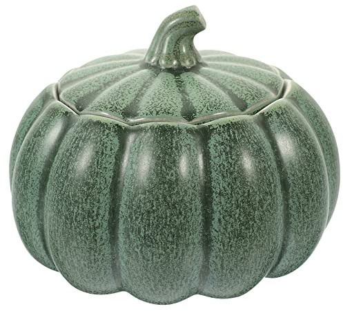 TOPBATHY 2 Piezas Copa De Calabaza Tazón De Cereal Olla De Horno De Calabaza Tazón De Sopa Con Tapa Plato De Dulces De Comida Botes De Dulces Con Tapa Tazas Botes De a Cerámica