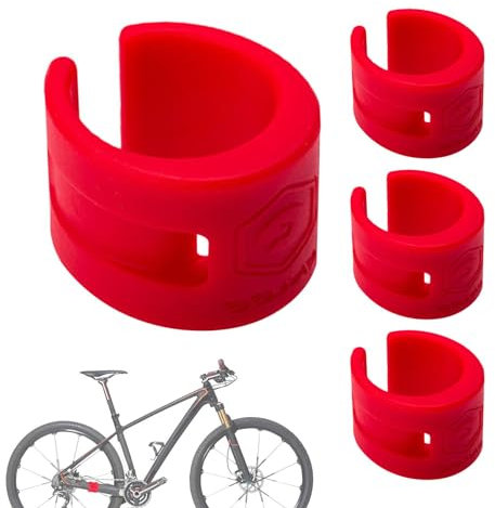Fahrrad-Basisschutz – 4 Stück | Schutzband für Fahrradketten aus Gummi | Schutzband für Fahrradrahmen | selbstklebend | kratzfest | Rahmenschutz | Ideal