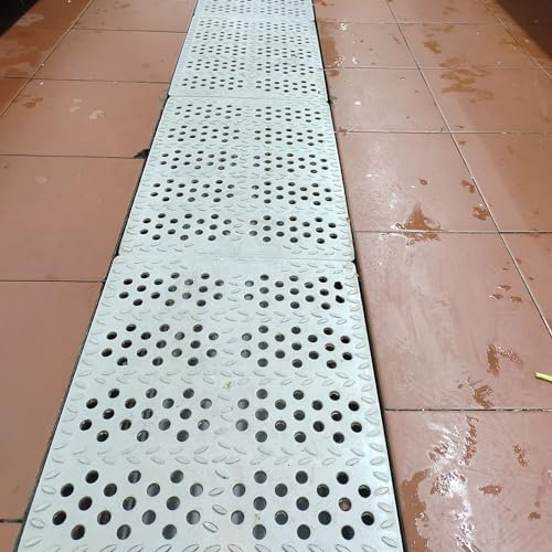 Rejilla de Drenaje para canalones, Cubierta de Rejilla de Piso para canalones, Rejilla de Drenaje para Caminos de Entrada, Jardines, Granjas, Patios, sótanos y concreto para escombros en blo