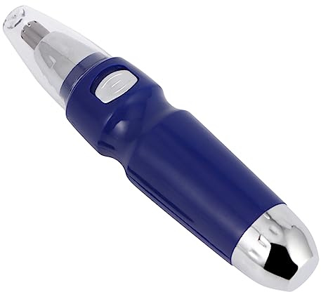 Elektrischer Nasenhaartrimmer aus Abs in Blau, Stilvolle Form | Ohrhaartrimmer und Haarschneider, Augenbrauenrasierer, Schnelle Anwendung mit Höherer , Geschenk