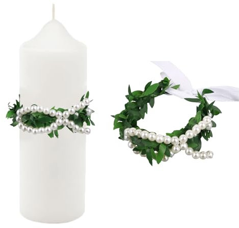Velas Antigoteo para Bautizo, con 3-5 cm de Diámetro, Velas de Boda Antigoteo, Vela Antigoteo de Tul, Adecuada para Comuniones, Bautizos, Bodas (A)