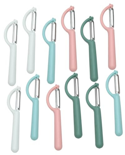 MAGICLULU 12piezas Pelador Patatas Automático Cortador De Patata Pelador De Zanahorias Ergonómico Multifunción Para Cocina