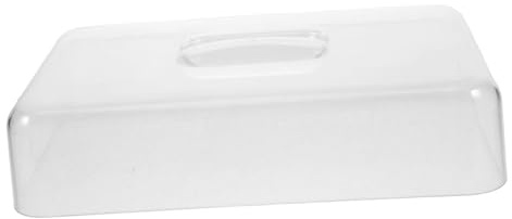 AUTSUPPL Soporte De Exhibición De Galletas Acrílico Transparente Rectangular 10.82X6.69X2.36In Cubierta Para Pasteles Y Aperitivos Con Cúpula Para Cocina Hogar Restaurante