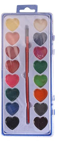 Aquarelle Peinture Set, 16 Couleurs Peinture à l'aquarelle avec Pinceau, Aquarelle de pour Enfant et Adultes, Kit Aquarelle pour Debutant, Artistes et Peintres Amateurs