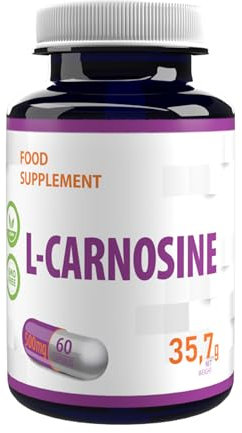 L-Carnosine 500mg 60 Gélules Vegan Testé en Laboratoire Complément Alimentaire