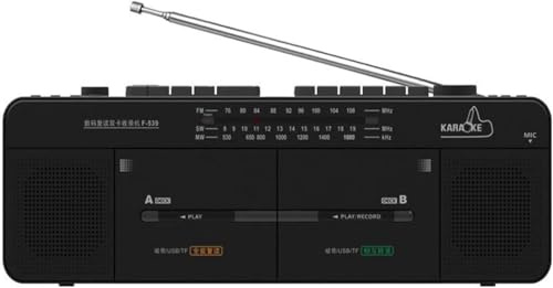 Doppio lettore a nastro, registratore a cassette, radio FM/SW/WM, riproduzione di dischi MP3/U e schede TF, registrazione e trascrizione con un clic, design portatile e compatto
