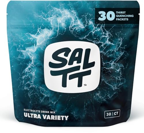 SALTT Electrolytes Powder Packets, Ultra Variety Pack (30 Packets) - Magnesium, Potassium, Sodium, Trace Minerals - Vegan, Sugar Free, Gluten Free - Travel Essentials - Made in USA