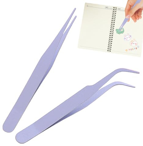 Pince À Épilerpour Sourcils - Pince Extension Cils En Acier Inoxydable | Pinceau Stickers décoration ongles Ongles | Pincette Extension Cils Droite | Pincette Brucelle Pour Scrapbooking Pour Manucure