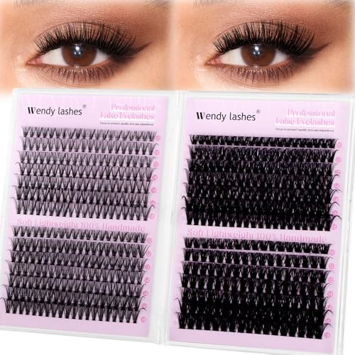 Pestañas Pelo a Pelo 30D+40D+60D+80D Extensión De Pestañas D-Curl Naturales Eyelashes Individuales 10-18 mm Pestañas Postiza DIY Para Principiantes