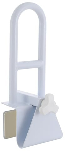 Poignée de baignoire - Épaisseur de baignoire applicable : 80 à 175 mm - Support réglable avec installation sans perçage - 11,5-21 x 15 x 43 cm - Aide au bain ergonomique - 136 kg - Aide à la