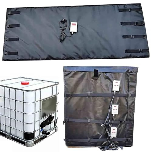 PioMue IBC Barrel Heater, Oil Drum Electric Heating Machine, with 0~150℃ Temperature Controller,for Oil Drums, Pipes, Plastic Tank Black-150℃1000L