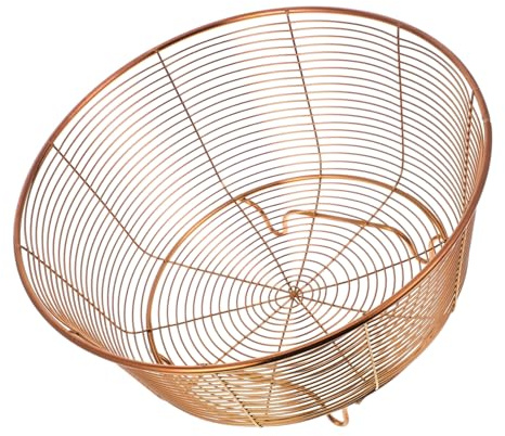 Hoement Cesta Frutero Acero Inoxidable con Soporte Diseño Moderno y Ventilación para Frutas para Cocina y Decoración del Hogar