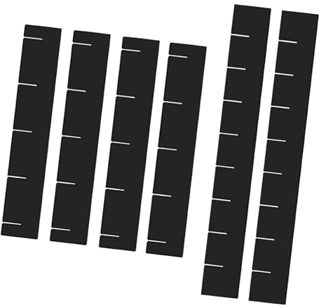 Fenteer 6 Pièces Séparateur de Tiroir Organisateur Compartiment Acrylique Réglable Facile à Installer Convient pour Cuisine Bureau Salle de Bain Chambre Range, Noir