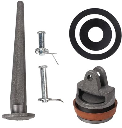 Set di pistone e valvola di ricambio per pompe a mano tipo 75 con valvola per piercing al naso, stantuffo in ghisa e anelli di tenuta in ecopelle, 2 bulloni inclusi