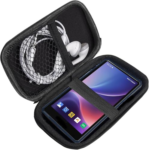 Compatible with HiBy R5 Gen 2 Mp4 Player Case, Blueshaweu Durable EVA Carrying Case, Shockproof & Lightweight Protective Cover Compatible for HiBy R5 Gen 2 4.7 Inches mp3 mp4 Player (Black)