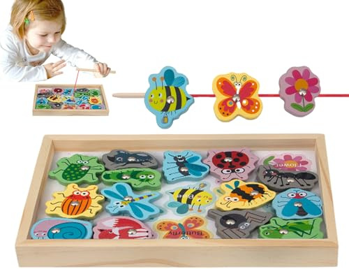 Genérico Magnetiska stavar set | 2-i-1 set för barn - träleksaker för påskleksaker för flickor och pojkar
