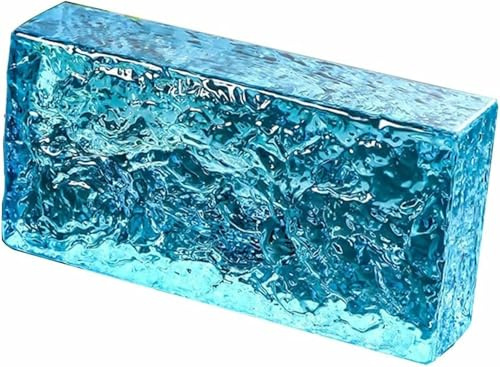 Mattoni in vetro trasparente, Mattone di vetro multicolore for tramezzi 20x10x5 cm(Blue-b)