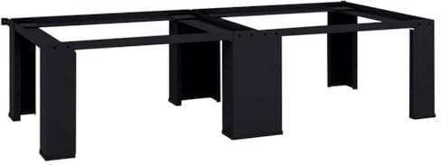 Kaloriko 2 pedestales para lavadora, color negro, 127 x 54,5 x 32,5 cm, base de acero con patas ajustables, antideslizantes, para lavadora, secadora, baño, lavandería