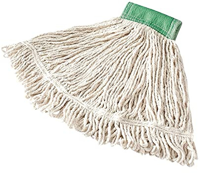 Rubbermaid Commercial Super Stitch Mopp, Medium, White, 12.7 cm Band, Replacement Mop Head, Heavy Duty Quality, Heavy Duty Mop for Floor Cleaning Office/School/Stadion/Bathroom