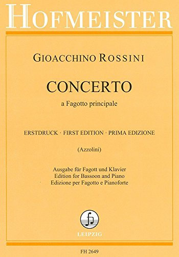 Concerto a fagotto principale : Für Fagott und Klavier