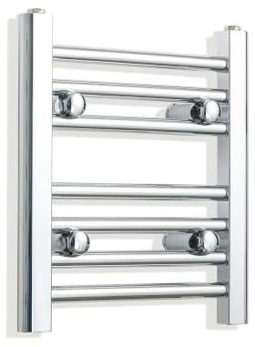 Companyblue Chrome Heated Towel Rail Radiator | Flat Ladder Bathroom Radiator | 400x400m