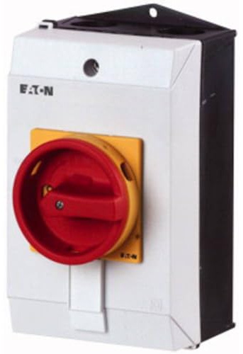 Eaton 207147 Hauptschalter, 3-polig, 20 A, NOT-AUS-Funktion, 90 Grad, abschließbar in 0-Stellung, Aufbau