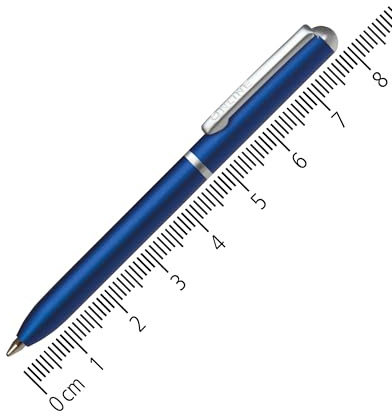 ONLINE Mini Twist Ballpoint Pen Blue with Metal Clip │ Standard Pen Refill │ Small pens for The Purse │ 8 cm Length, fits into Wallets & Small Bags │ biro with Black Writing Color