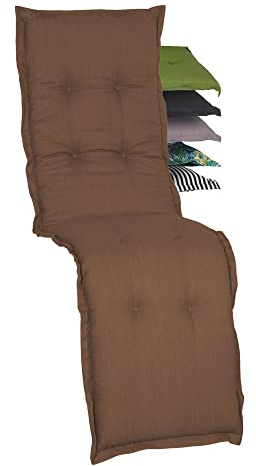 Beo Relaxsessel Auflage Wasserabweisend Nizza | Made in EU Premium-Qualität | Liegestuhl Auflage UV-beständig, fleckenabweisend und waschbar | Atmungsaktive Relaxstuhl Auflage in Sand