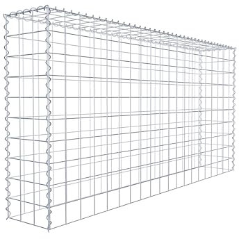 GABIONA Cestino di Pietra Gabbione Maglie rettangolari, 10 x 10 cm, profondità 30 cm, Cestino per la Coltivazione di Tipo 3, Chiusura a Spirale, con zincatura galvanica