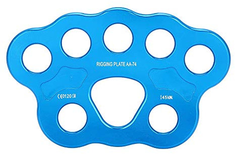 MAGT Rigging Plate, 8 Loch Paw Riggingplatte Aluminium Magnesiumlegierung Klettern Multi Ankerpunktverbinder für Outdoor Klettern